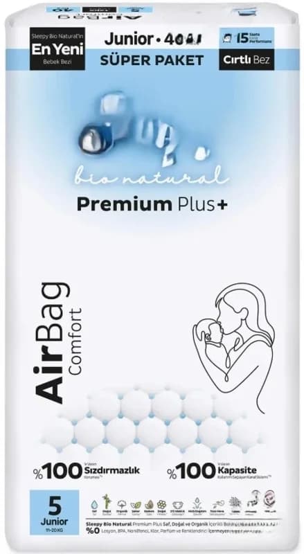 Premium Konfor Bebek Bezi 5 Beden 40 Adet