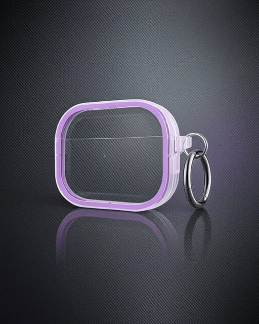 Apple Airpods Pro 2 (2.nesil) Shiny Şeffaf Kılıf - Mor