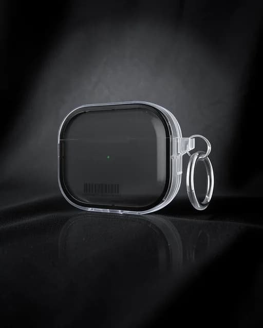 Apple Airpods Pro 2 (2.nesil) Shiny Şeffaf Kılıf - Siyah