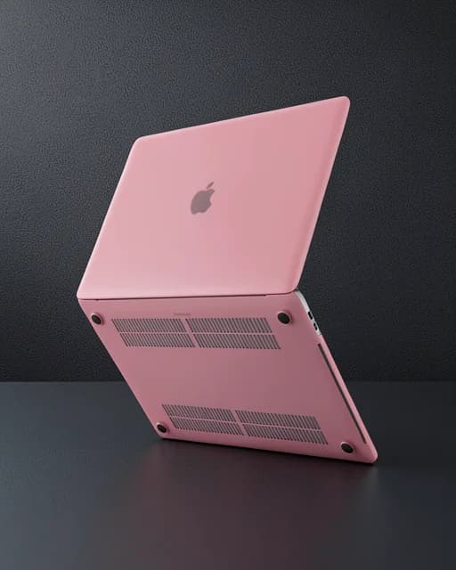 Apple Macbook Pro 13 2021 Macbook Buzlu Kapak - Pembe