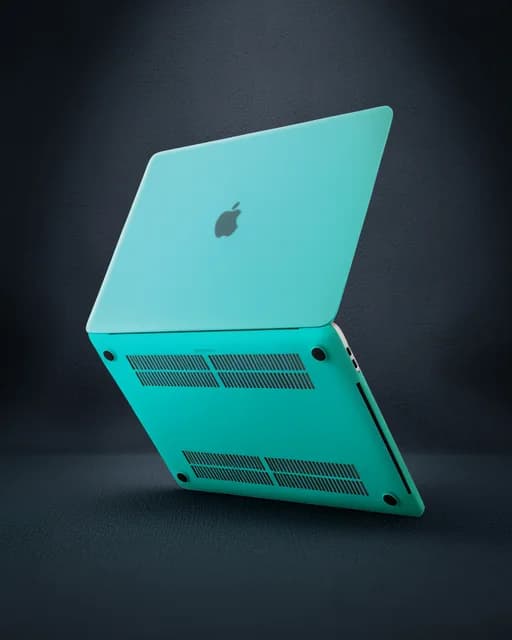 Apple Macbook Pro 13 2020 Macbook Buzlu Kapak - Yeşil