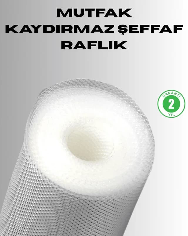 Kaydırmaz şeffaf raflık çekmece örtüsü 45x300 cm