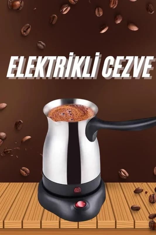 Modern Tasarımlı Elektrikli Cezve 300 Ml Kapasite