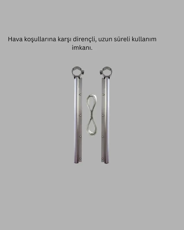 Kare Balkon Askılığı 25x60 Cm Hava Dayanıklı Çamaşır Askısı