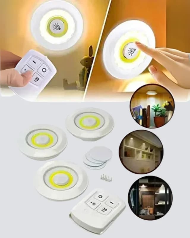 Modern Uzaktan Kumandalı 3'lü Spot Led Işık Seti