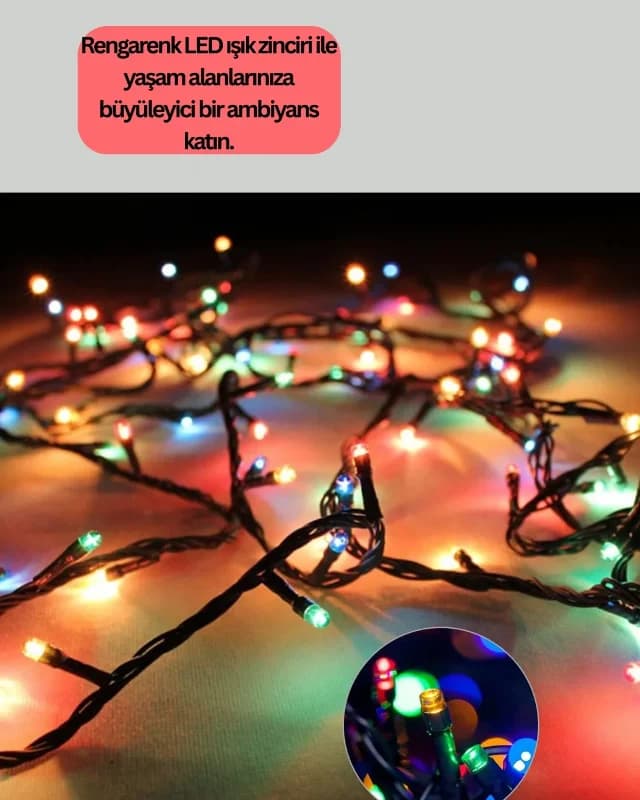 Şık Dekoratif Led Çelenk Işık 8 Modlu İç Mekan Kullanımı