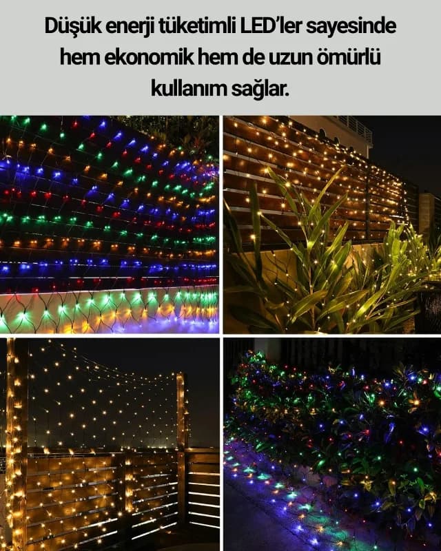 Şık Dekoratif Led Çelenk Işık 8 Modlu İç Mekan Kullanımı