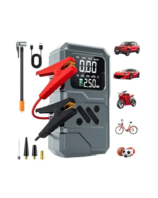 Taşınabilir Akü Takviye Pompası 12000 Mah Lastik Şişirme
