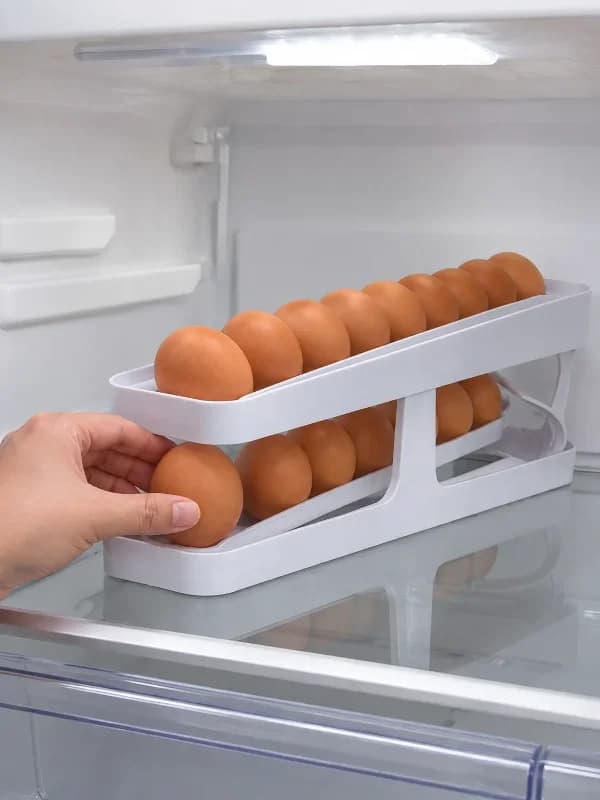 Pratik İki Katlı Yumurta Organizeri Buzdolabı Düzenleyici