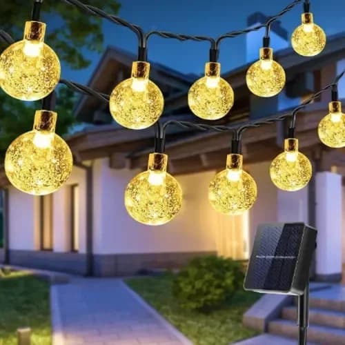 Fonksiyonel 50 Led Solar Işık Zinciri 7 Metre Bahçe