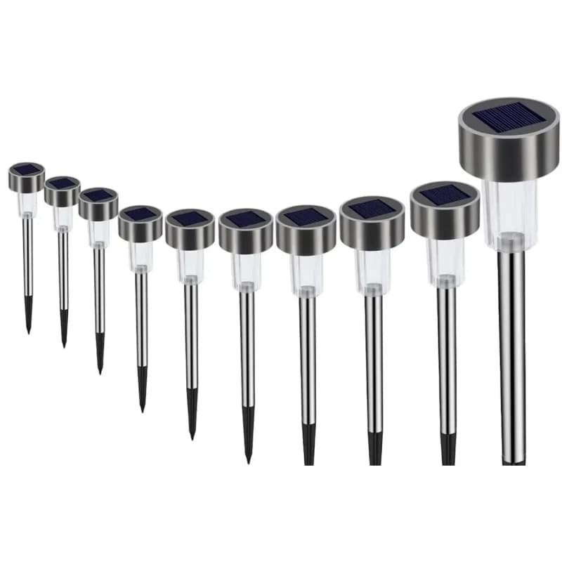 Şık Metal Gövdeli Solar Bahçe Lambası 10'lu Set