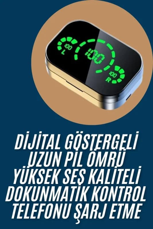 Kablosuz Kulaklık Dijital Gösterge İle 1 Adet