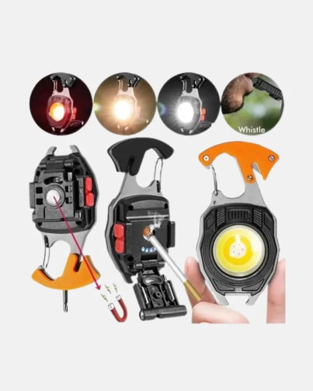 Kompakt Mini Led Fener Şişe Açacağı Ve Tornavida İle