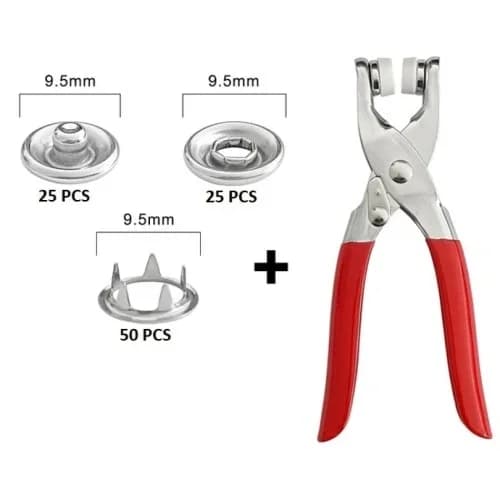 Ergonomik Metal Pense İle 25 Adet Çıtçıt Düğme Takımı