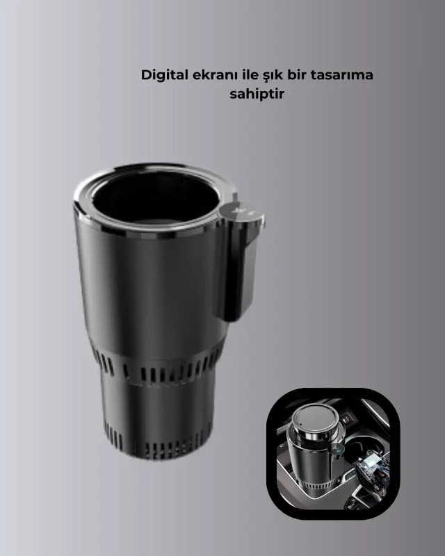 Akıllı Araç Bardaklığı Sıcak Soğuk Uyumlu 1 Adet