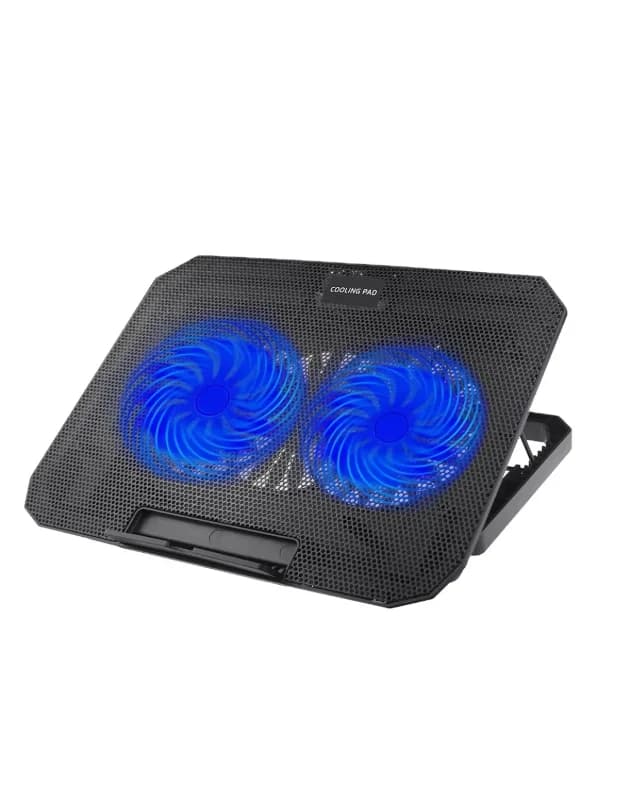 Mavi Işıklı Çift Fanlı Laptop Soğutma Standı 17 İnç Uyumlu