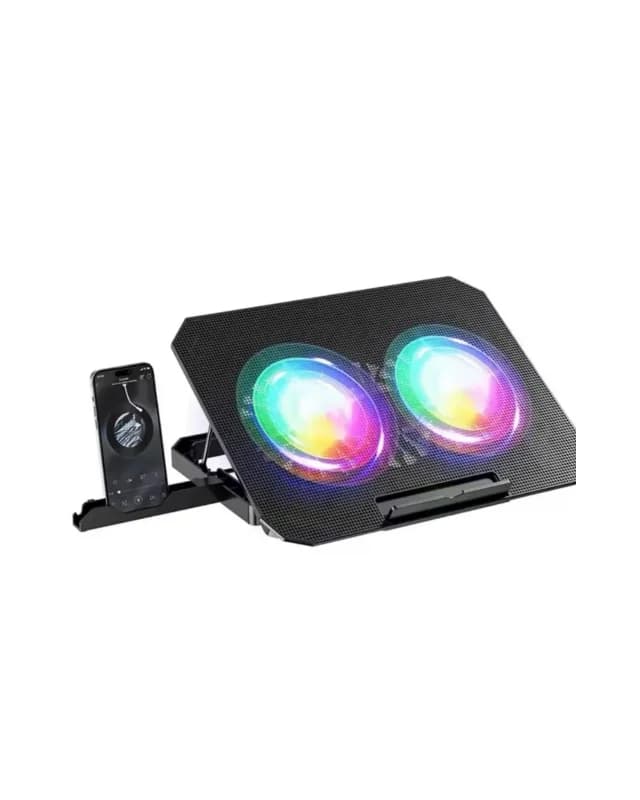 Rgb Işıklı İki Fanlı Laptop Altlığı Soğutucu Stand