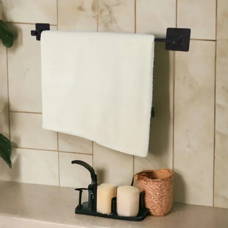 Pratik Kendiliğinden Yapışkanlı Siyah Çubuk Havluluk 39.5 Cm