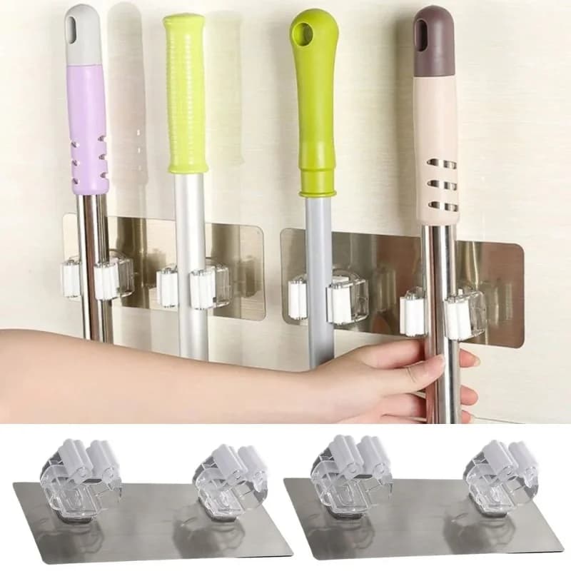 Ergonomik Yapışkanlı Fırça Sabitleyici 4'lü Set Banyo Düzeni