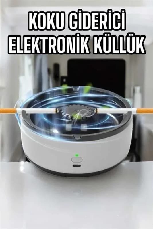 Elektronik Pilli Küllük Duman Giderici Temizlenebilir
