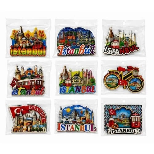 Ahşap Magnet İstanbul Temalı 10x7 Cm Dekoratif Aksesuar