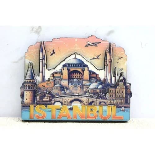 İstanbul Magnet 9.5x7.5 Cm (ahşap Model)