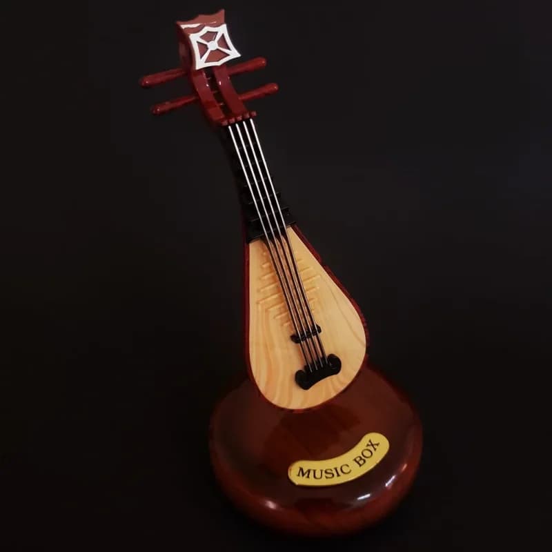 Şık Saz Tasarımlı Dekoratif Müzik Kutusu 22x9.5 Cm