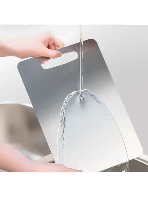 Mutfak İçin Paslanmaz Çelik Kesme Tahtası 24x15 Cm