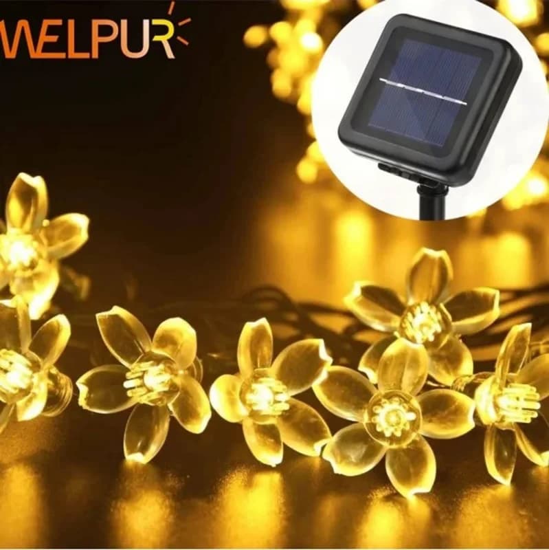 Çiçekli Güneş Enerjili Bahçe 30 Led