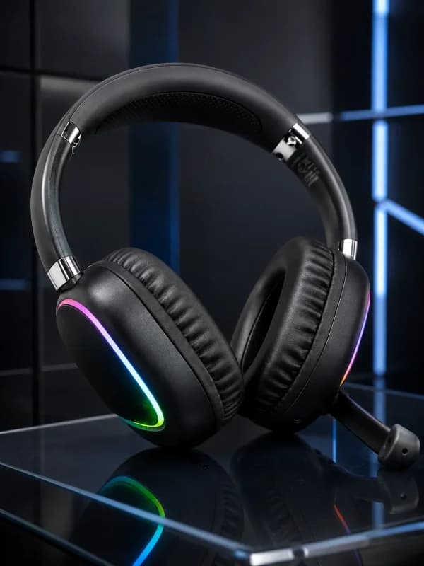 Kablosuz Kulak Üstü Kulaklık Rgb 5.0 Mikrofonlu