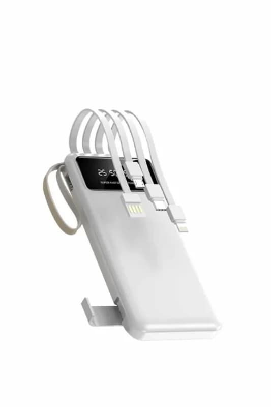 Siyah Taşınabilir Powerbank 20000 Mah 4 Çıkışlı Şarj Cihazı
