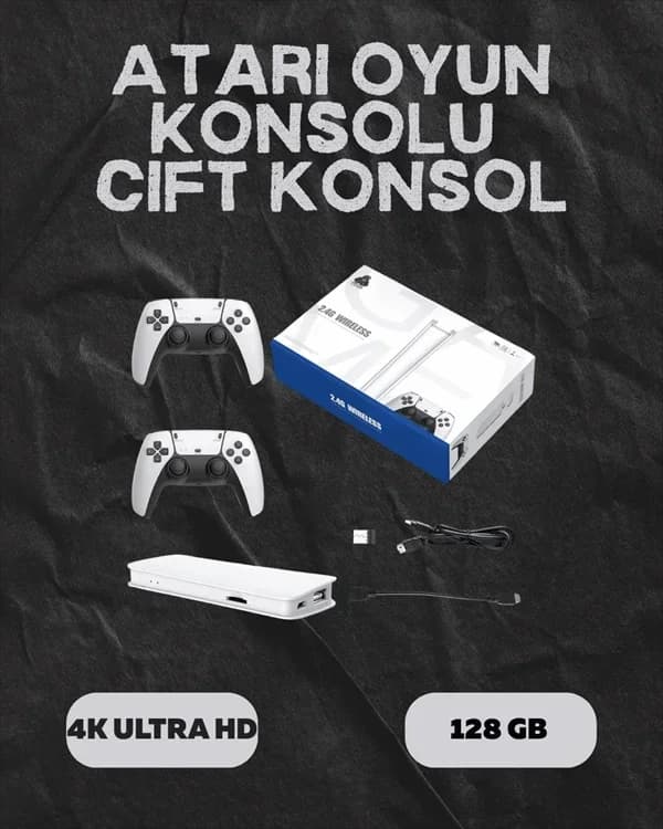 Retro Oyun Konsolu 20.000 Oyunlu Çift Gamepadli 4k Hdmı