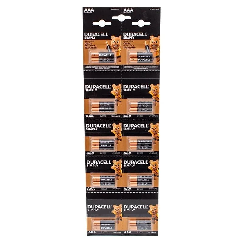 Uzun Süreli 1.5v Aaa Alkalin Pil 20'li Yırtmalı Paket