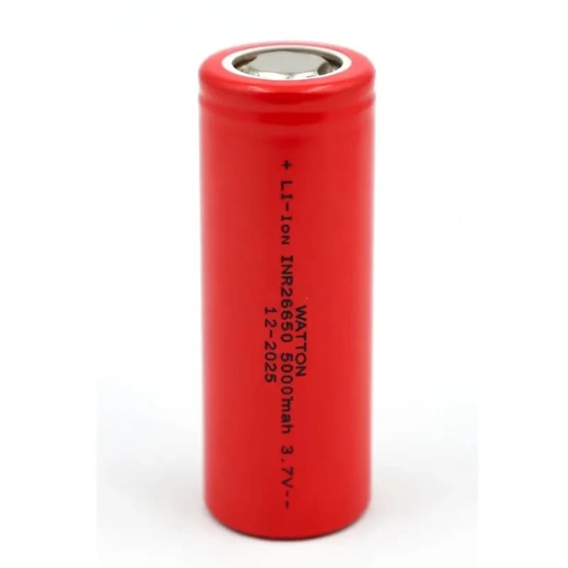 Yüksek Kapasiteli 26650 Li-ion Şarjlı Pil 5000mah Kırmızı
