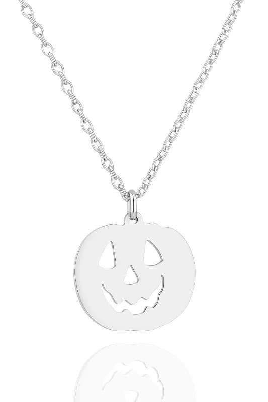 Yeni Yıl Halloween Bal Kabağı 925 Ayar Gümüş Kolye