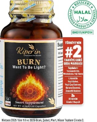 Burn | L-Karnitin, Yeşil Çay, Guarana, Zencefil, Garsiniya, Kafein.. | 60 Kapsül