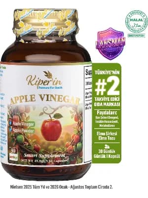 Apple Cider Vinegar | Elma Sirkesi | Açlık Kontrol ve Sindirim Destek Takviyesi | 30 Kapsül(500mg)