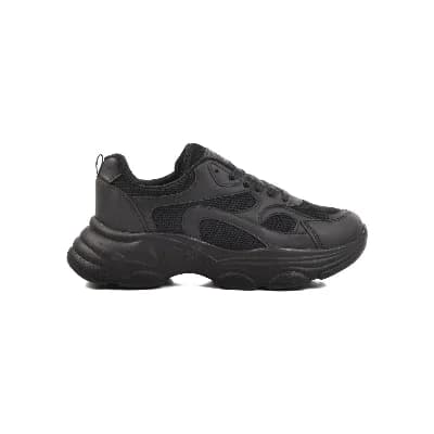 Aspor Siyah Fileli Kadın Spor Ayakkabı Sneaker