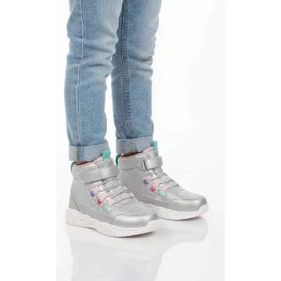 Cool Gümüş Işıklı Cırtlı Kız Çocuk Sneaker Bot