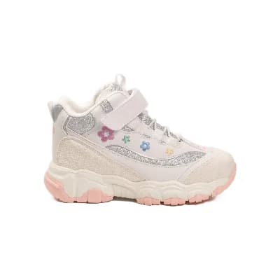 Cool Beyaz Cırtlı Desenli Kız Çocuk Hi Sneaker