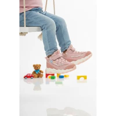 Cool Pudra Cırtlı Desenli Kız Çocuk Hi Sneaker