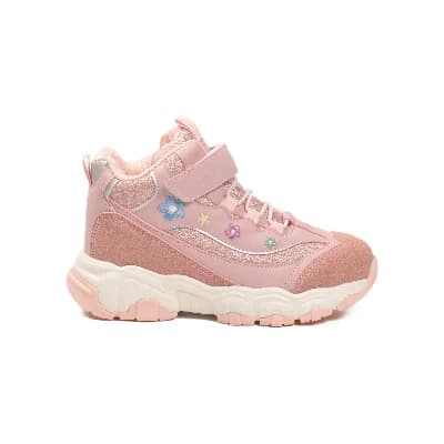 Cool Pudra Cırtlı Desenli Kız Çocuk Hi Sneaker