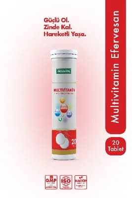 Multivitamin Efervesan 20 Tablet - Koenzim Q10, Vitamin Mineral
