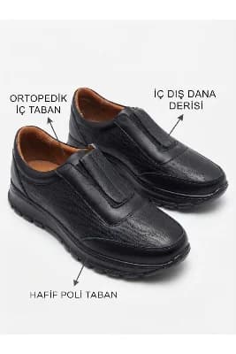 İç Dış %100 Hakiki Deri Ortopedik Casual Günlük Kadın Ayakkabı