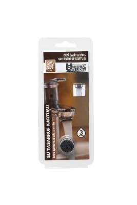 UniversalSaverKits Su Tasarruf Kartuşu 3,7 L/DK | %85’e Varan Su Tasarrufu | Miks & Kuğu Uyumlu