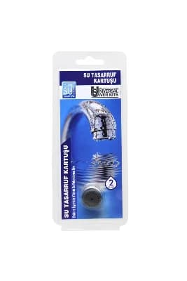 UniversalSaverKits Su Tasarruf Kartuşu 2 L/DK | %90’a Varan Su Tasarrufu | Miks & Kuğu Uyumlu