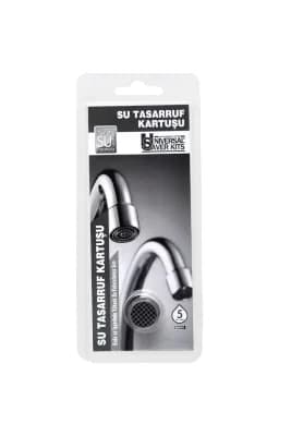 UniversalSaverKits %75 Tasarruf Venturi Etkili Su Tasarruf Kartuşu Perlatör Kuğu ve Miks Bataryalara Uyumlu 5 L/DK