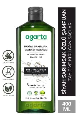 Doğal Saç Dökülmesine Karşı Siyah Sarımsaklı Şampuan 400 ml