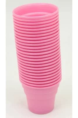 Roll-Up Pembe Plastik Bardak 25'li
