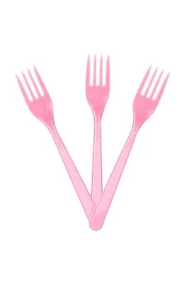 kullanatparti Pembe Plastik Çatal 25li